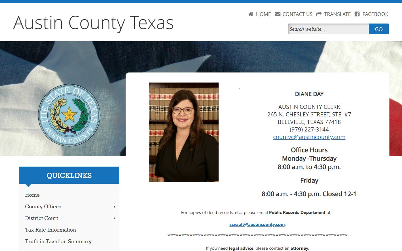 austin county death records bellville texas