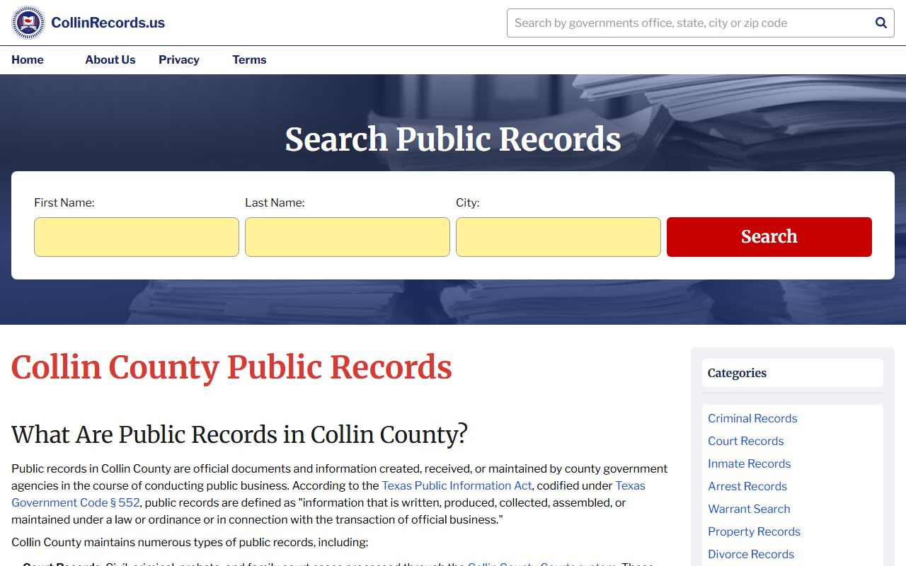 collin county death records