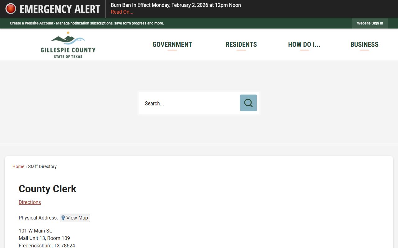 gillespie county death records
