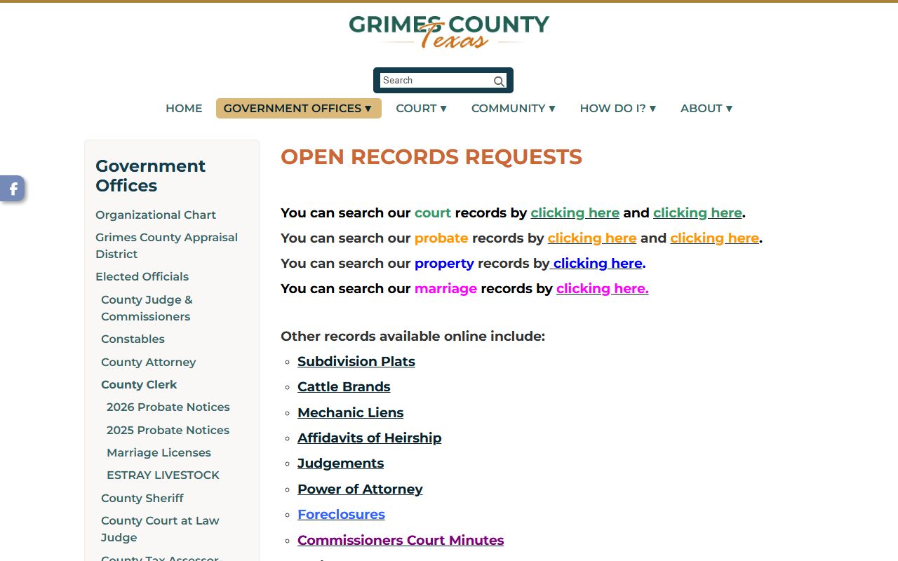 grimes county death records