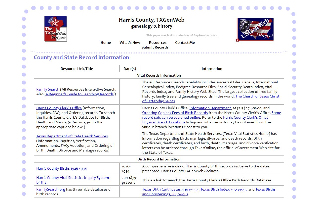 harris county genealogy records txgenweb