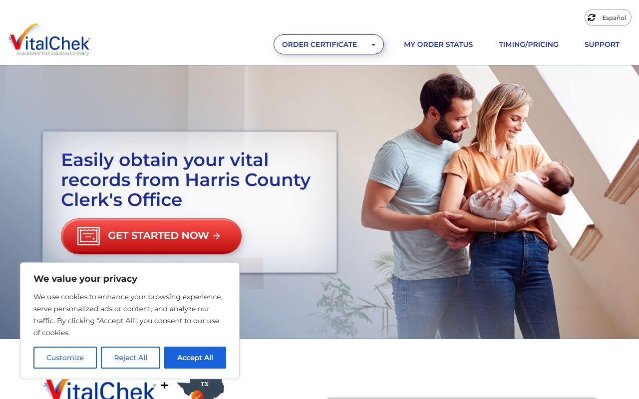 harris county vitalchek ordering