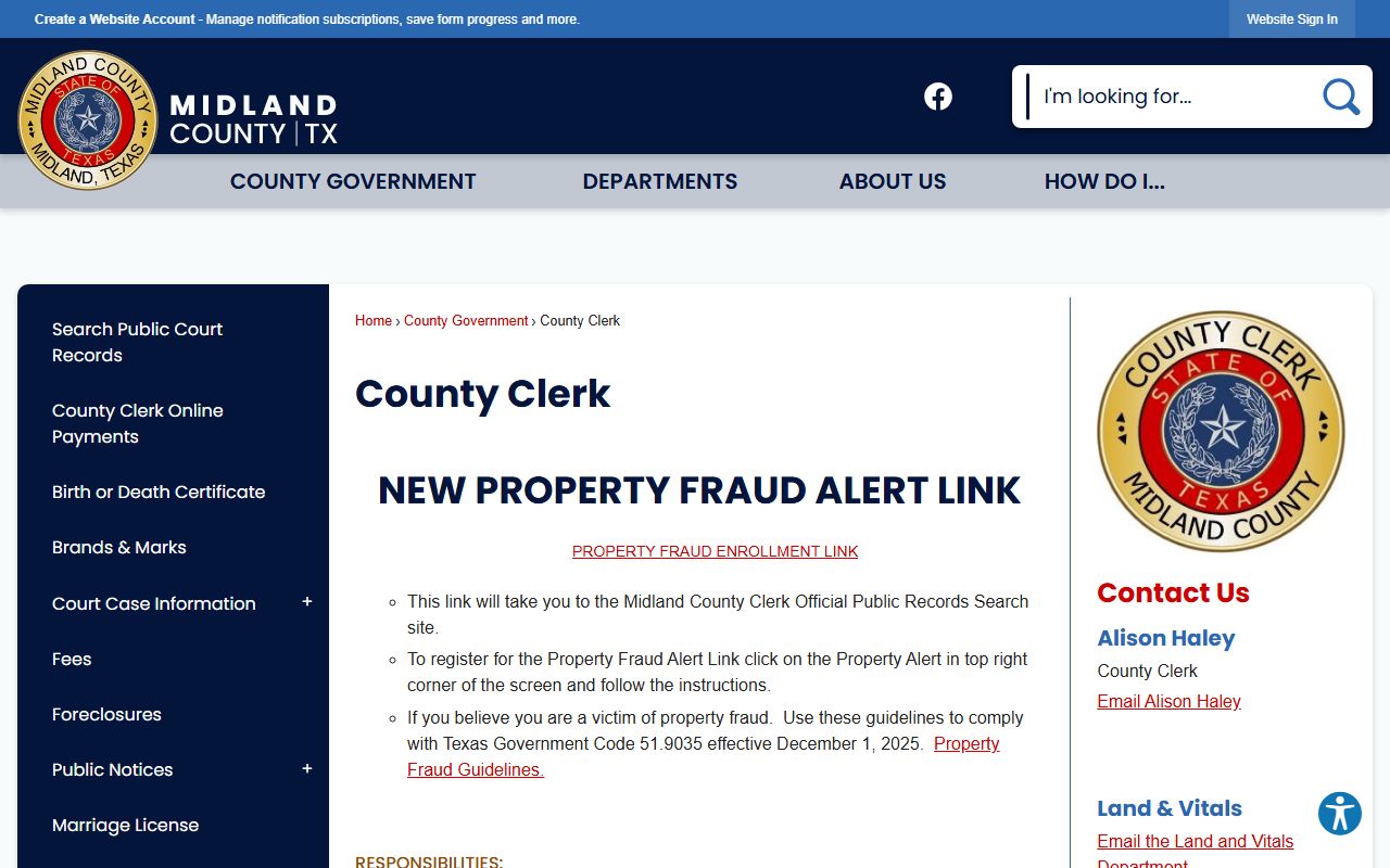 midland county death records
